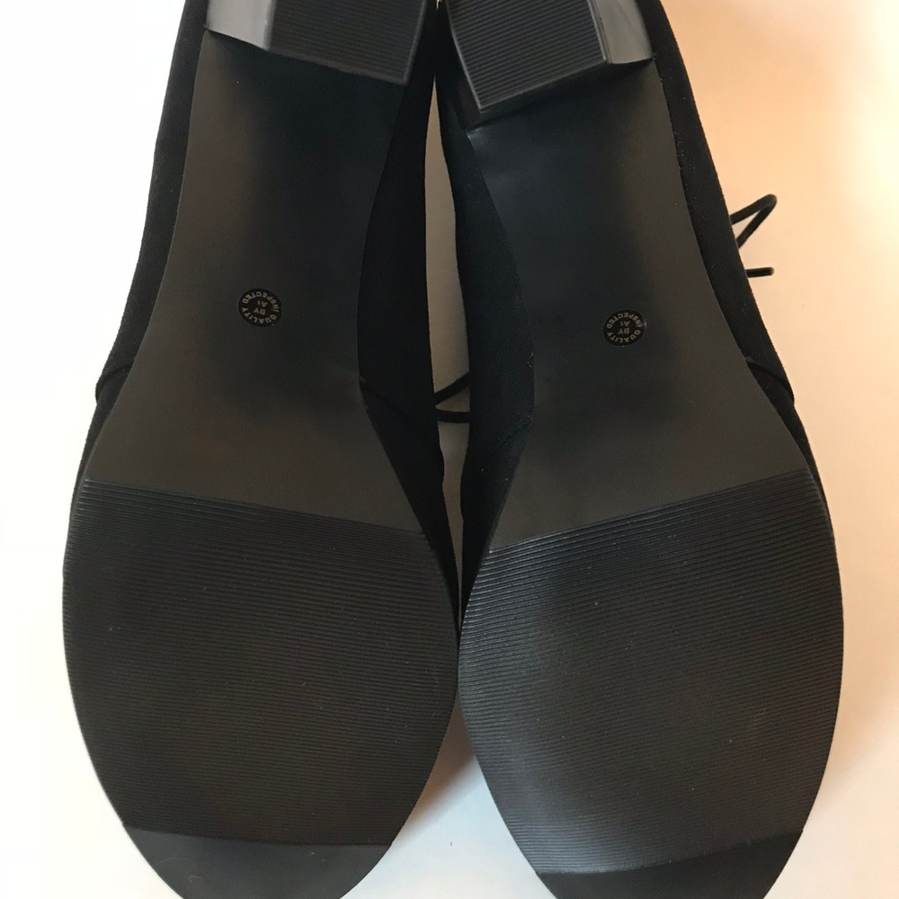 NWB A.N.A. Frosty Black Lace Up Ankle Booties - Picture 7 of 8